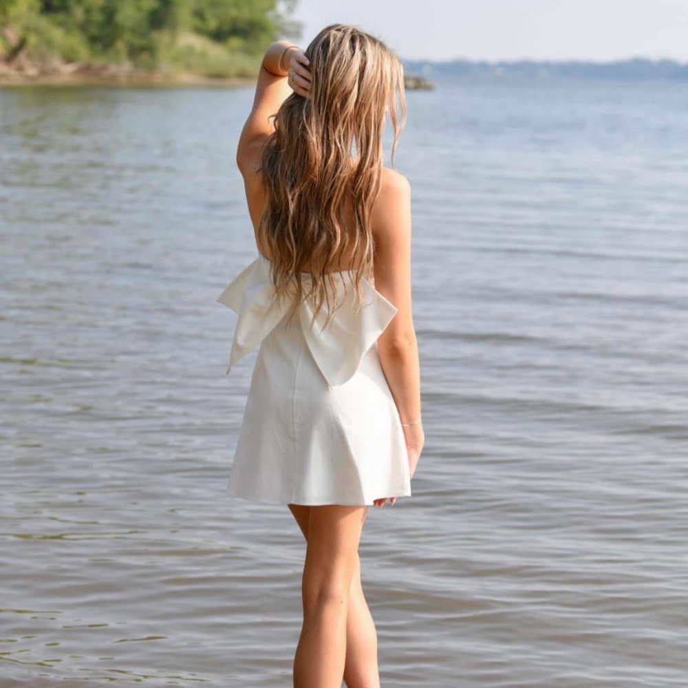 Altar'd State White Strapless Dress